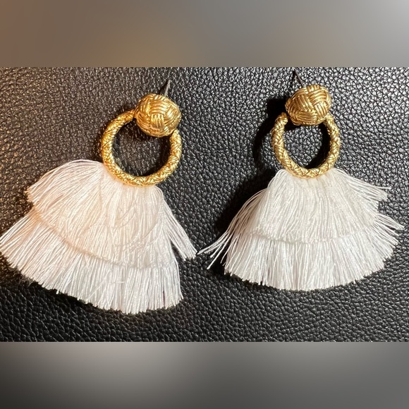 Door-Knocker Fringe Earrings - Picture 9 of 11